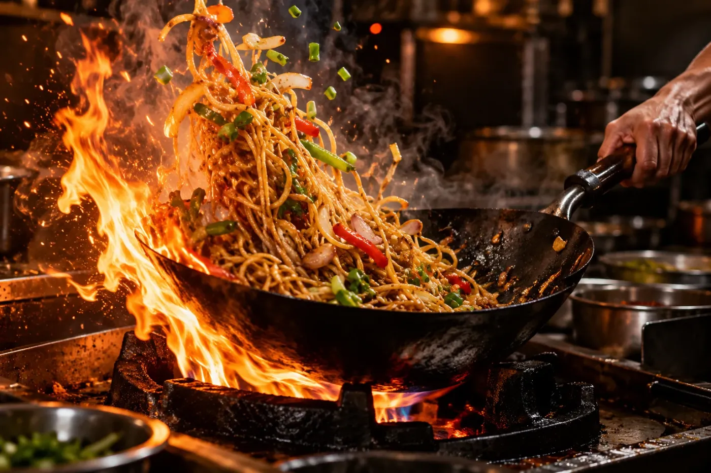 Chilli N Chopsticks FAQ: Hakka noodles tossed in a flaming wok in Downtown Kitchener